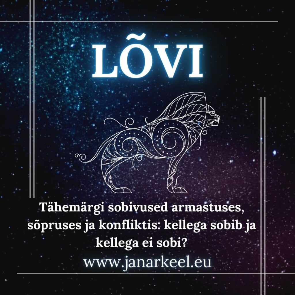 horoskoop, lõvi janar keel
